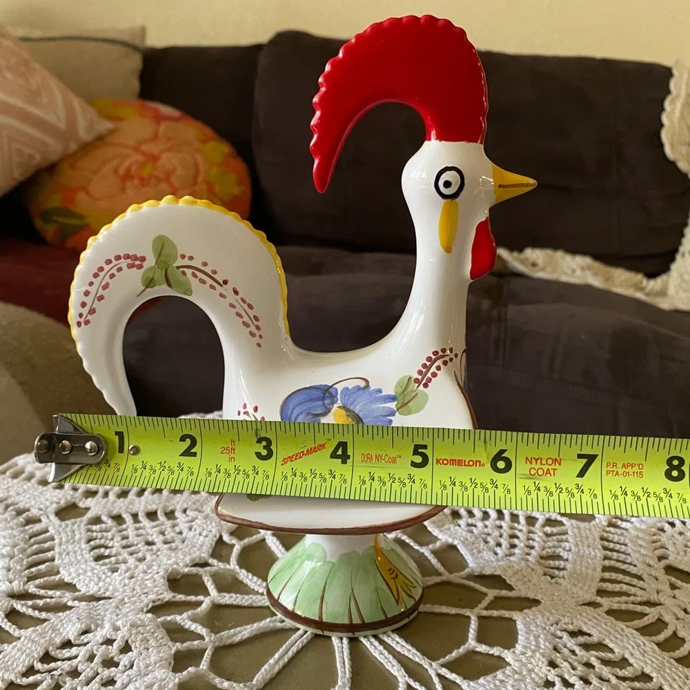 Portugal Imports hand painted Ceramic Chicken Rooster figurine statue - Picture 4 of 10